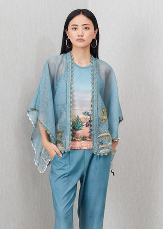 Elle teal blouse and inner