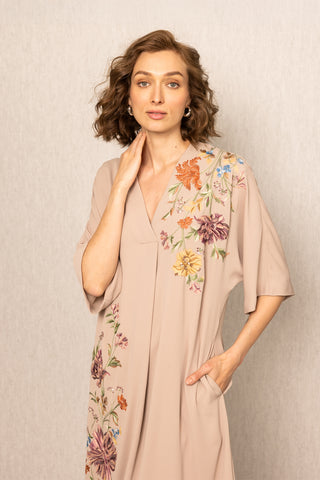 Beige geneva tunic and pants