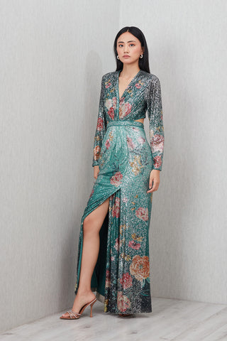 Nora teal green gown