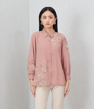 Renne dusty rose blouse