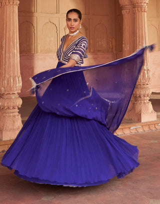 Purple Firdose Anarkali And Dupatta by Nidhika Shekhar available on Indiaspopup.com