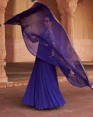 Purple Firdose Anarkali And Dupatta by Nidhika Shekhar available on Indiaspopup.com