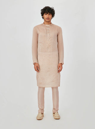 Aisha Rao Men-Zohar Ivory Embellished Sherwani Set-INDIASPOPUP.COM