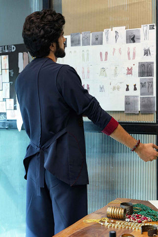 Midnight blue jacket and pant set