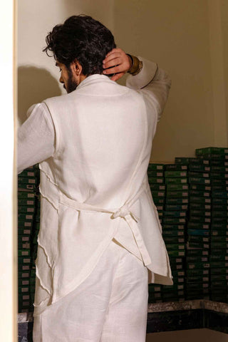 Ivory jacket and pant set