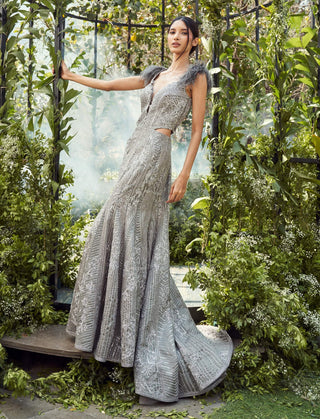 Infinite gray gown