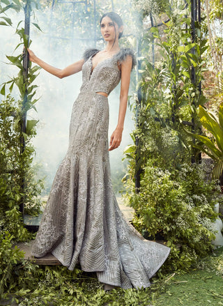 Infinite gray gown