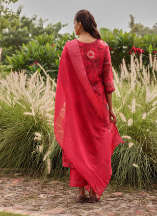 Rosewood bloom embroidered kurta set