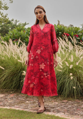 Rosewood bloom embroidered dress
