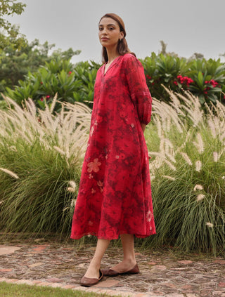 Rosewood bloom embroidered dress