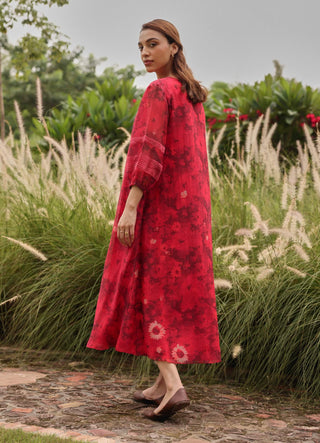 Rosewood bloom embroidered dress