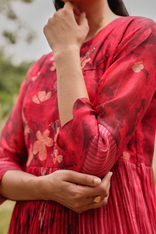 Rosewood bloom anarkali and dupatta