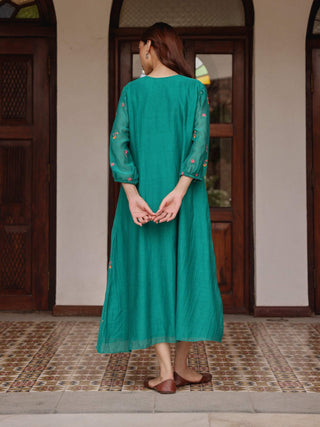 Teal bloom dress