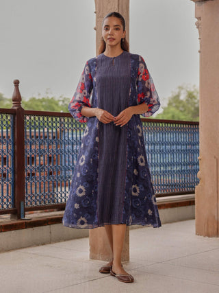 Indigo bloom dress