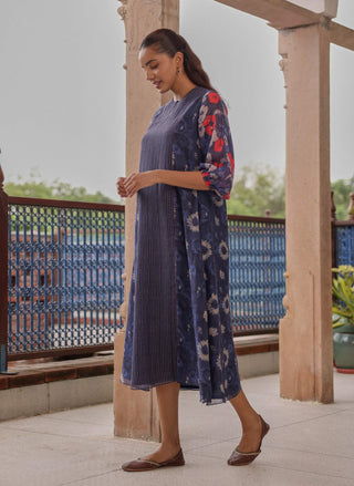 Indigo bloom dress