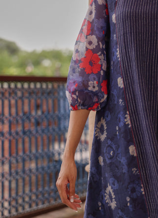 Indigo bloom dress
