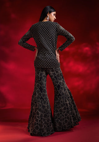 Vida Black Blazer And Palazzo by Charu & Vasundhara available on Indiaspopup.com