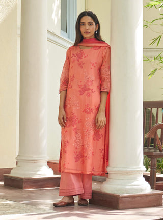 Hibiscus floral kurta set