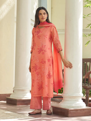 Hibiscus floral kurta set