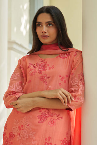 Hibiscus floral kurta set