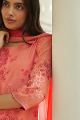 Hibiscus floral kurta set