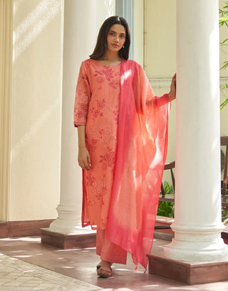 Hibiscus floral kurta set