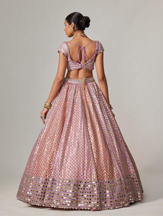 Lilac gota heavy metallic lehenga set