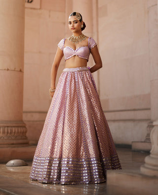 Lilac gota heavy metallic lehenga set