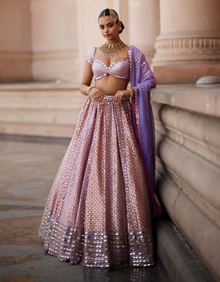 Lilac gota heavy metallic lehenga set