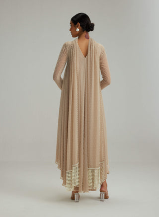 Light beige pearl kurta set