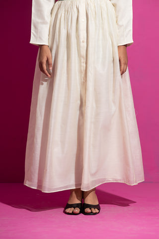 Saksham & Neharicka-Saki Ivory Corset Dress-INDIASPOPUP.COM