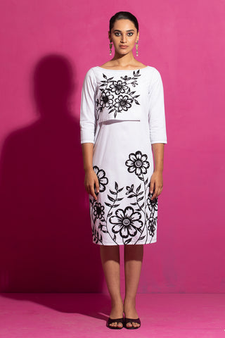 Saksham & Neharicka-Yeats Ivory Dress-INDIASPOPUP.COM
