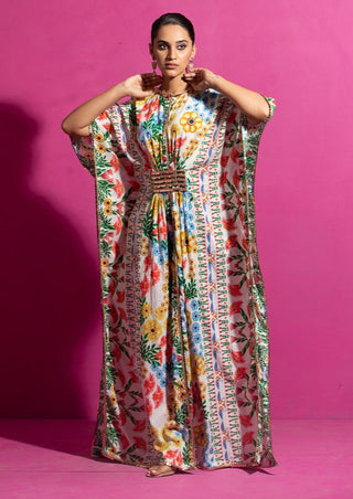 Saksham & Neharicka-Multicolor Printed Kaftan-INDIASPOPUP.COM