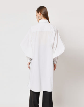 Two Point Two-White Relaxed Shirt Dress-INDIASPOPUP.COM