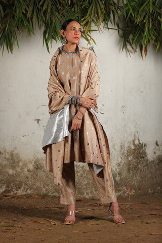 Raaga Beige Kurta Set by Saksham & Neharicka available on Indiaspopup.com