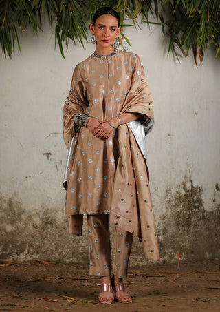 Raaga Beige Kurta Set by Saksham & Neharicka available on Indiaspopup.com