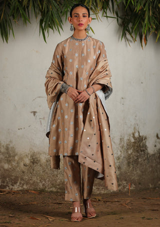 Raaga Beige Kurta Set by Saksham & Neharicka available on Indiaspopup.com