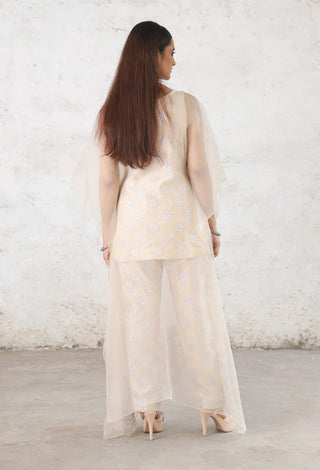 Rupo beige cape and tunic set