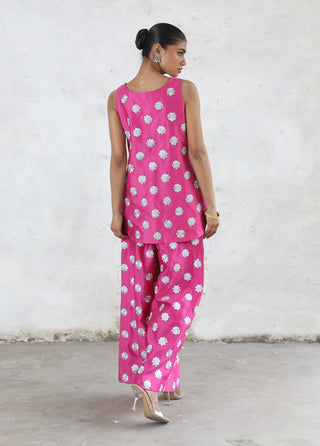 Phulia hot pink cape and tunic set