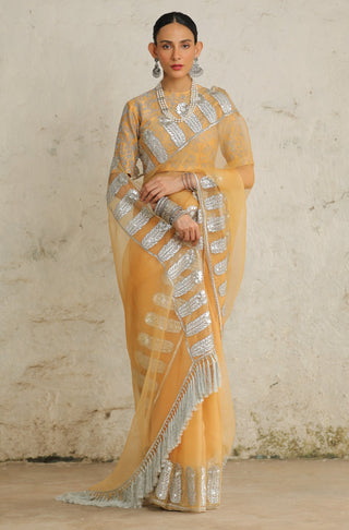 Maharani Orche Sari Set by Saksham & Neharicka available on Indiaspopup.com