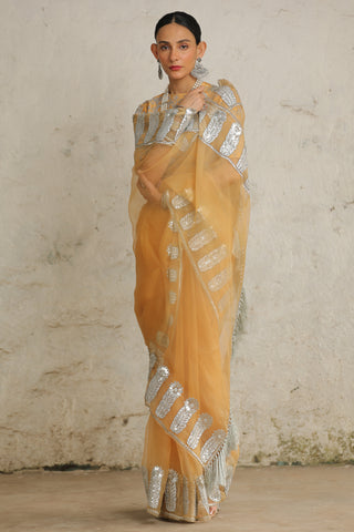Maharani Orche Sari Set by Saksham & Neharicka available on Indiaspopup.com