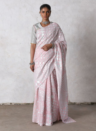 Nalini cherry blossom sari and blouse piece
