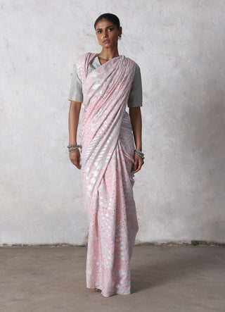 Nalini cherry blossom sari and blouse piece