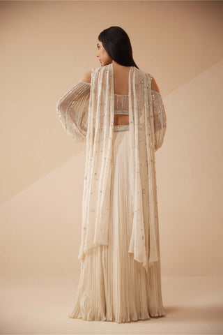 Roqa-Cannes Ivory Lehenga Set-INDIASPOPUP.COM