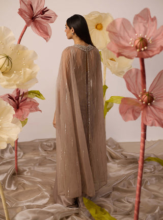 Iaupe Indo Western Gown And Cape by Roqa available on Indiaspopup.com