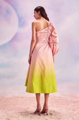 House Of Eda-Camilla Horizon Pink Dress-INDIASPOPUP.COM