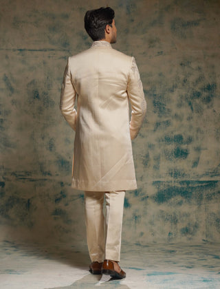 Buttercream embroidered contemporary jacket set