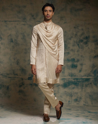 Buttercream embroidered contemporary jacket set