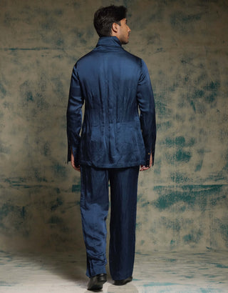 Multicolor sequined short jacket set