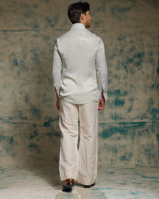 Apricot ivory handpainted blazer set